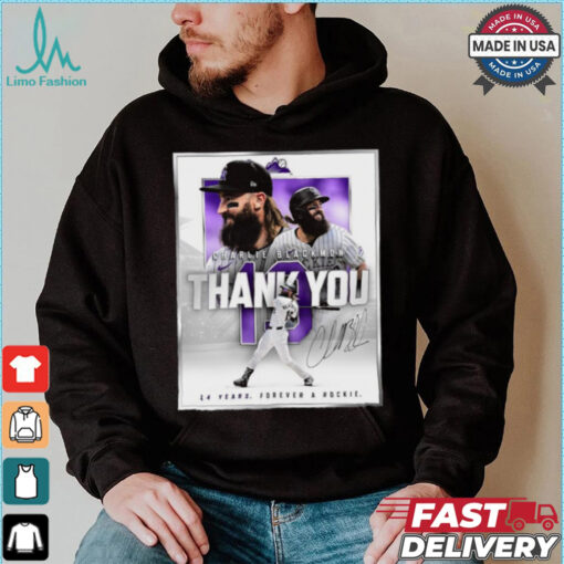 Thank You Charlie Blackmon 14 Years Forever A Rookie Signature Shirt