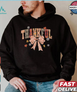 Thankful Leopard Plaid Thanksgiving Shirt