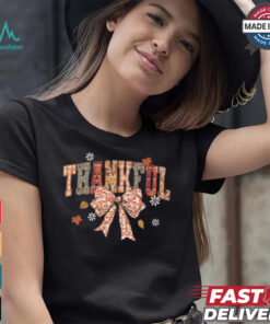 Thankful Leopard Plaid Thanksgiving Shirt