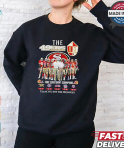 The 49ers 5 Time Super Bowl Champions Thank You For The Memories Signatures Shirt