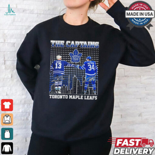 The Captains Mats Sundin And Auston Matthews Toronto Maple Leafs Signatures Shirt