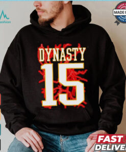 The Chiefs Dynasty 15 Patrick Mahomes lightning shirt
