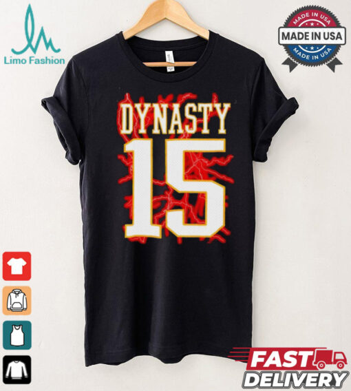 The Chiefs Dynasty 15 Patrick Mahomes lightning shirt