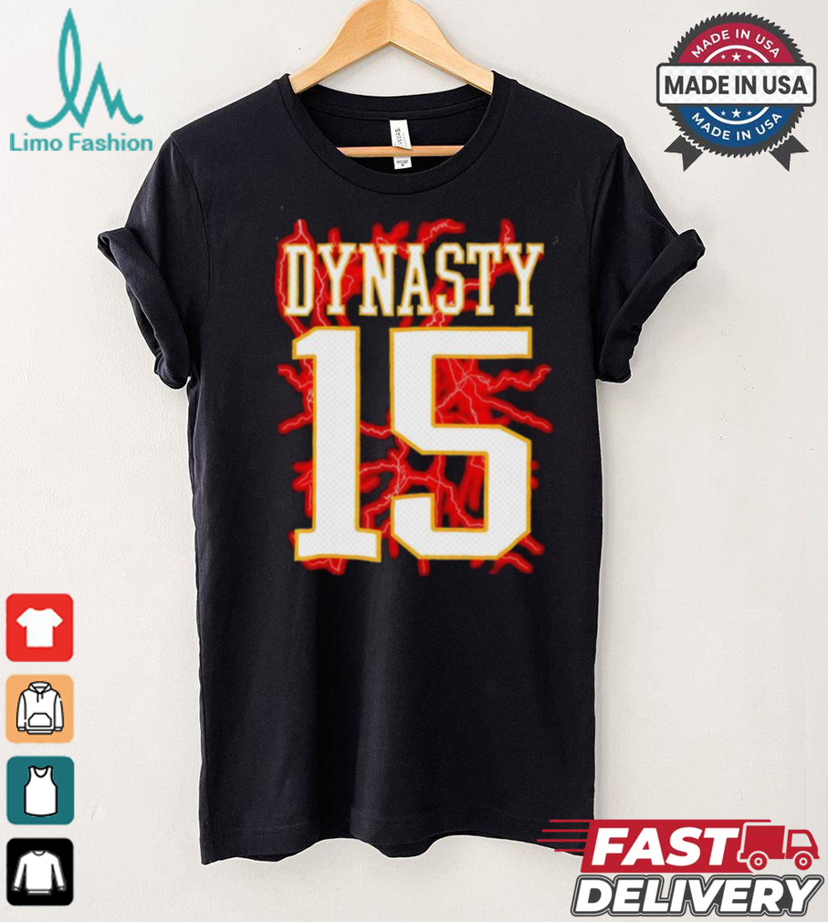 The Chiefs Dynasty 15 Patrick Mahomes lightning shirt The Chiefs Dynasty 15 Patrick Mahomes lightning shirt