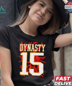 The Chiefs Dynasty 15 Patrick Mahomes lightning shirt