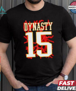 The Chiefs Dynasty 15 Patrick Mahomes lightning shirt