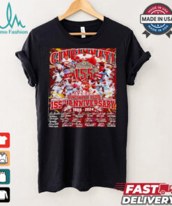The Cincinnati Reds 155th anniversary 1869 2024 signatures shirt