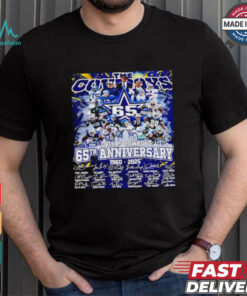 The Dallas Cowboys 65th anniversary 1960 2025 signatures shirt