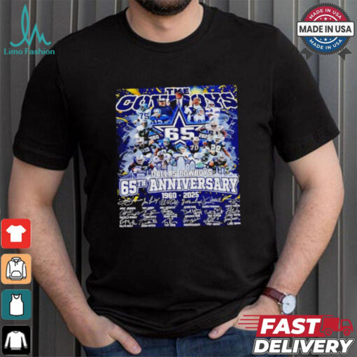 The Dallas Cowboys 65th anniversary 1960 2025 signatures shirt