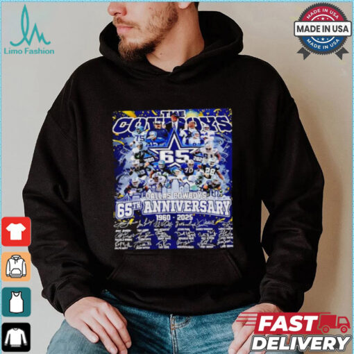 The Dallas Cowboys 65th anniversary 1960 2025 signatures shirt