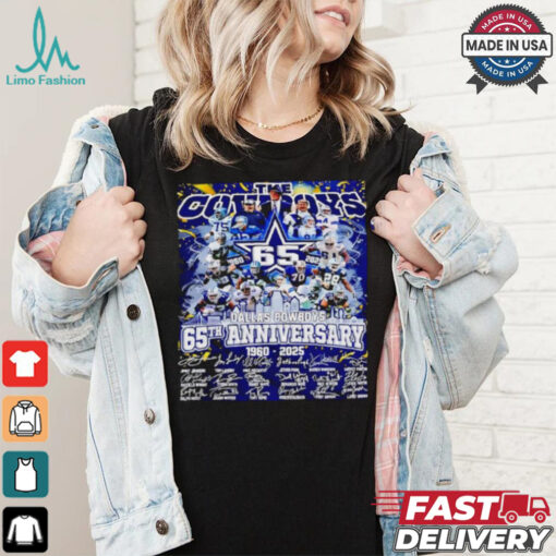 The Dallas Cowboys 65th anniversary 1960 2025 signatures shirt