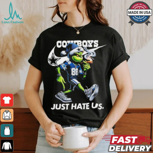 The Grinch X Dallas Cowboys Nike Just Hate Us Christmas Shirt