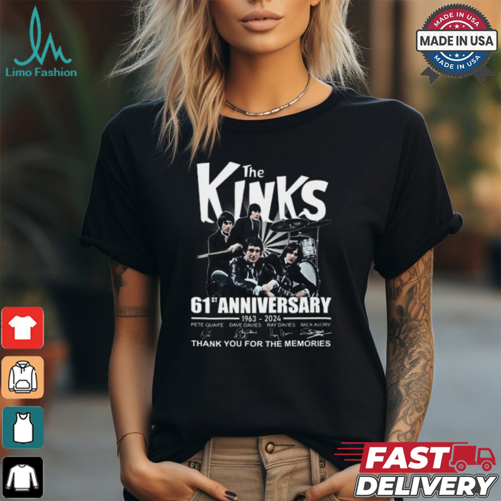 The Kinks 2024 61st anniversary thank you for the memories shirt The Kinks 2024 61st anniversary thank you for the memories shirt