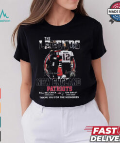 The Legends New England Patriots Bill Belichick And Tom Brady Thank You For The Memories Signatures Shirt