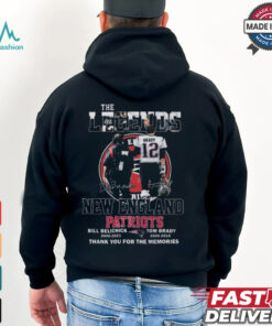 The Legends New England Patriots Bill Belichick And Tom Brady Thank You For The Memories Signatures Shirt