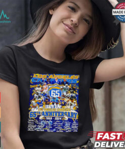 The Los Angeles Chargers 65th anniversary 1959 2024 signatures shirt