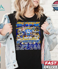 The Los Angeles Chargers 65th anniversary 1959 2024 signatures shirt