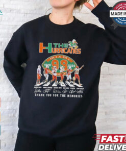 The Miami Hurricanes Abbey Road 98 Years 1926 2024 Thank You For The Memories Signatures Shirt