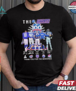 The NY Giants Players 100 Season Thank You For The Memoirs Signatures Shirt
