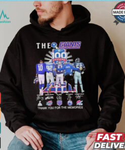 The NY Giants Players 100 Season Thank You For The Memoirs Signatures Shirt