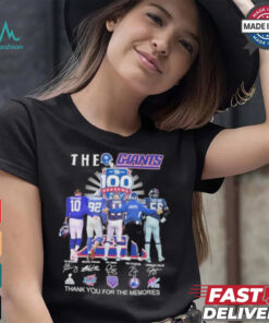 The NY Giants Players 100 Season Thank You For The Memoirs Signatures Shirt