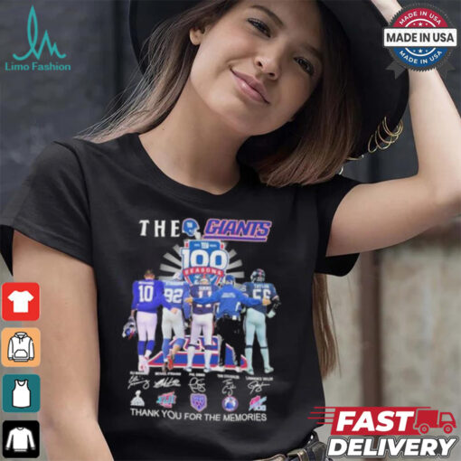 The NY Giants Players 100 Season Thank You For The Memoirs Signatures Shirt
