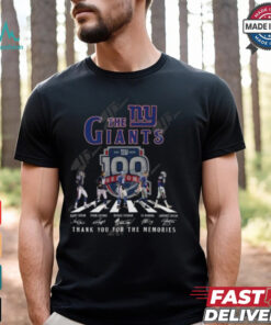 The New York Giants 100 Seasons Thank You For The Memories T Shirt