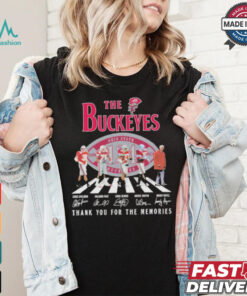 The Ohio State Buckeyes players thank you for the memories signatures shirt