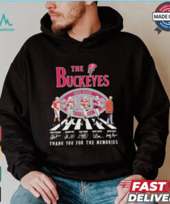 The Ohio State Buckeyes players thank you for the memories signatures shirt
