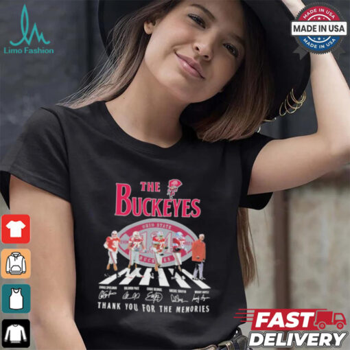 The Ohio State Buckeyes players thank you for the memories signatures shirt