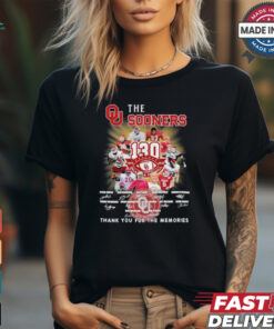 The Oklahoma Sooners 130th Anniversary 1895 2025 Thank You For The Memories Signature Shirt