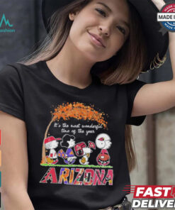 The Peanuts Movie Characters Arizona Sports It’s The Most Wonderful Time Of The Year 2024 Shirt