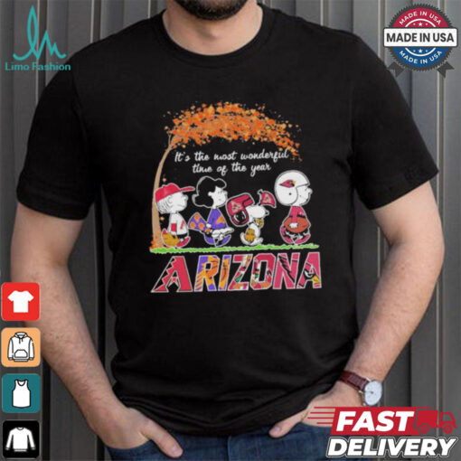 The Peanuts Movie Characters Arizona Sports It’s The Most Wonderful Time Of The Year 2024 Shirt