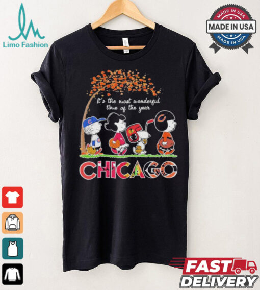 The Peanuts Movie Characters Chicago Sports It’s The Most Wonderful Time Of The Year 2024 Shirt