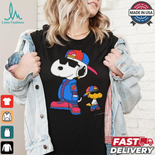 The Peanuts Snoopy And Woodstock 2 Cool Snoopy 8 30 Drop T shirt