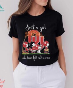 The Peanuts Walking Just A Girl Who Love Fall And University Of Oklahoma Shirt, hoodie, sweater, long sleeve and tank top The Peanuts Walking Just A Girl Who Love Fall And University Of Oklahoma Shirt