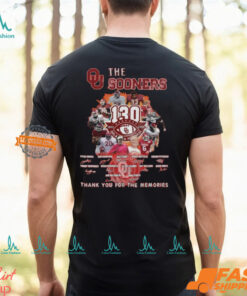 The Sooners 130th 1895 2025 Oklahoma Football Thank You For The Memories T Shirt