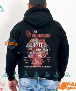 The Sooners 130th 1895 2025 Oklahoma Football Thank You For The Memories T Shirt