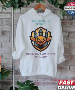 The moon is bright halloween magic fills the night T shirt
