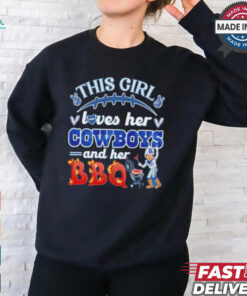 This girl loves her Dallas Cowboys and her BBQ shirt
