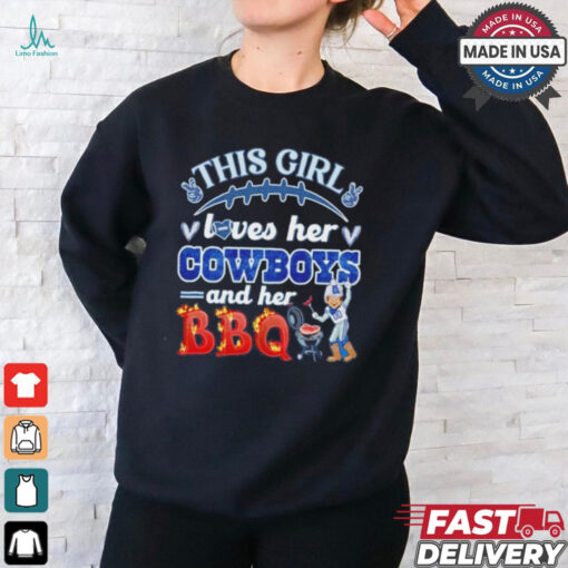 This girl loves her Dallas Cowboys and her BBQ shirt