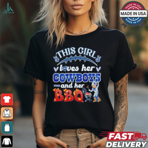 This girl loves her Dallas Cowboys and her BBQ shirt