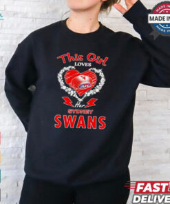 This girl loves her Sydney Swans heart shirt