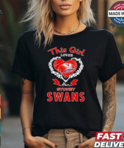This girl loves her Sydney Swans heart shirt