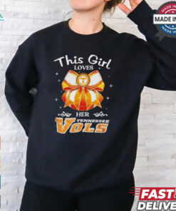 This girl loves her Tennessee Volunteers football with ribbon shirt