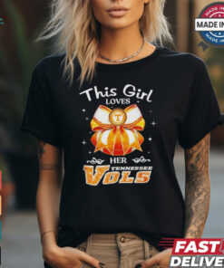 This girl loves her Tennessee Volunteers football with ribbon shirt