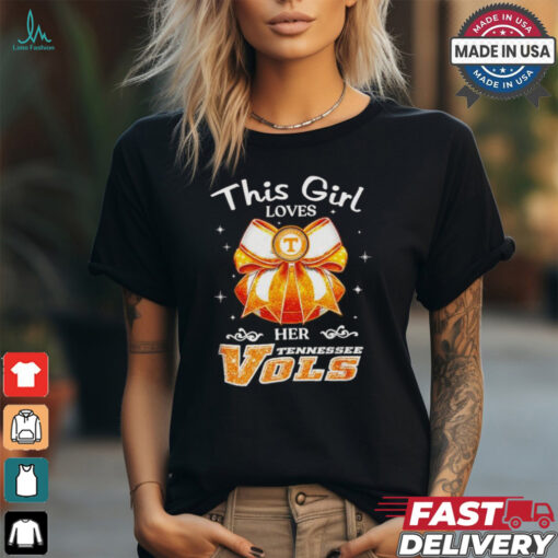 This girl loves her Tennessee Volunteers football with ribbon shirt