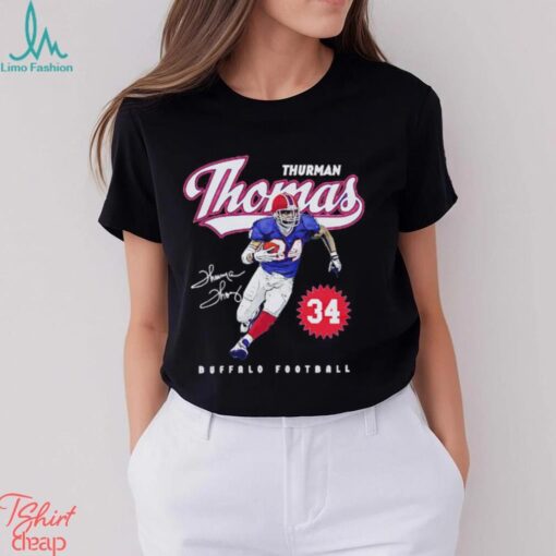 Thurman Thomas Buffalo Bills script signature vintage shirt