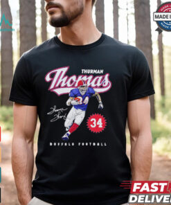 Thurman Thomas Buffalo Bills script signature vintage shirt