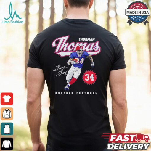 Thurman Thomas Buffalo Bills script signature vintage shirt